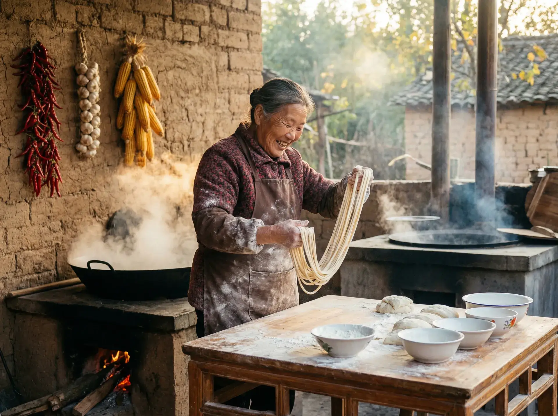 农家大嫂手擀面 - qq皮肤素材 乡村美食